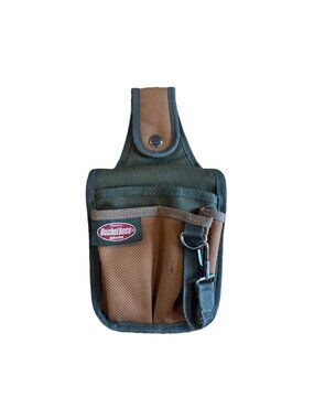 Bucket Boss Canvas Utility Tool Pouch Belt Loop Snap On 3 Pocket + Clip